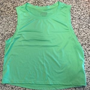 FLEO Dylan Muscle Crop Tank - Green - Medium